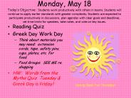 Monday, May 18 Today