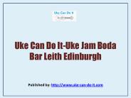 Uke Can Do It-Uke Jam Boda Bar Leith Edinburgh