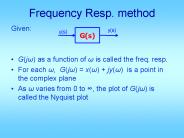 Frequency Resp. method