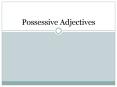 Possessive Adjectives PowerPoint PPT Presentation