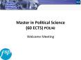 Master in Political Science (60 ECTS) POLI4J PowerPoint PPT Presentation