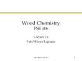 Wood Chemistry PSE 406 PowerPoint PPT Presentation