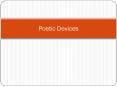 Poetic Devices PowerPoint PPT Presentation