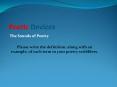 Poetic Devices PowerPoint PPT Presentation