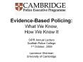 Evidence-Based Policing: What We Know, How We Know It PowerPoint PPT Presentation