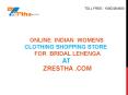 Buy latest bridal lehenga online at zrestha