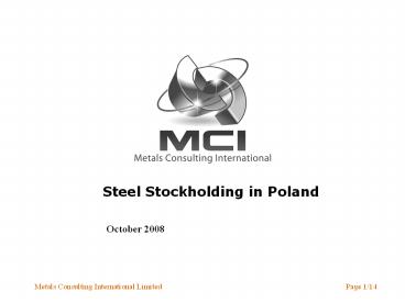 Steel Stockholding in Poland