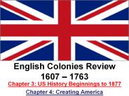 English Colonies Review 1607 