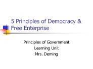 5 Principles of Democracy