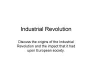 Industrial Revolution