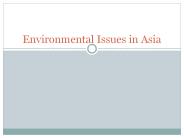 Environmental Issues in Asia