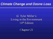 Climate Change and Ozone Loss