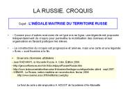 LA RUSSIE. CROQUIS