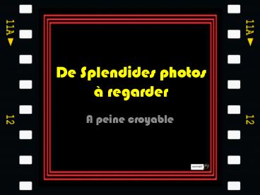 De Splendides photos 