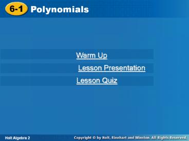 Polynomials