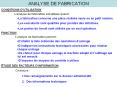 ANALYSE DE FABRICATION PowerPoint PPT Presentation