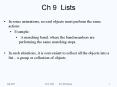 Ch 9 Lists PowerPoint PPT Presentation