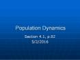Population Dynamics PowerPoint PPT Presentation