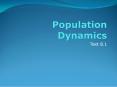Population Dynamics PowerPoint PPT Presentation