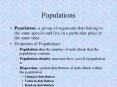 Populations PowerPoint PPT Presentation