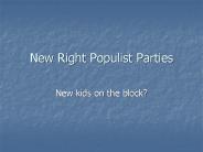 New Right Populist Parties