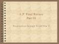 A.P. Final Review Part III PowerPoint PPT Presentation