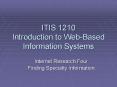 ITIS 1210 Introduction to Web-Based Information Systems PowerPoint PPT Presentation