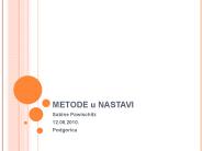 METODE u NASTAVI