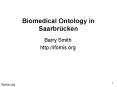 Biomedical Ontology in Saarbr PowerPoint PPT Presentation