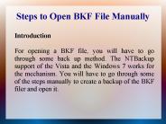 Repair BKF File from Corrupted Backup Files