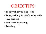 OBJECTIFS