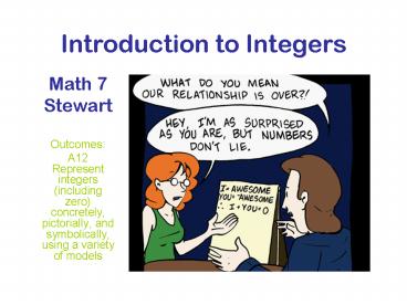 Introduction to Integers presentation | free to view