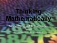 Thinking Mathematically PowerPoint PPT Presentation