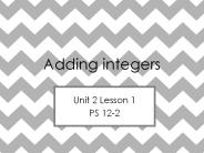 Adding integers