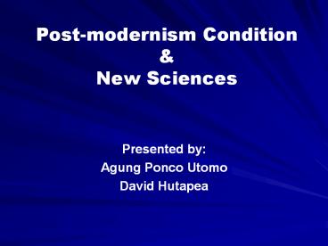 Post-modernism Condition