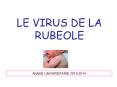 LE VIRUS DE LA RUBEOLE PowerPoint PPT Presentation