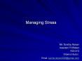 Managing Stress PowerPoint PPT Presentation