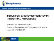 Tools for Energy Efficiency in Industrial Processes