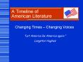 A Timeline of American Literature PowerPoint PPT Presentation