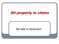 Sit properly in chairs PowerPoint PPT Presentation