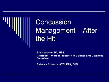 Concussion Management 
