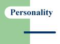 Personality PowerPoint PPT Presentation