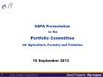 SAPA Presentation to the Portfolio Committee on Agriculture, Forestry and Fisheries PowerPoint PPT Presentation
