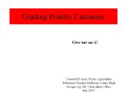 Grading Poultry Carcasses