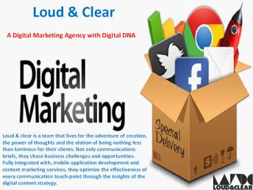 Digital Marketing Services  - Loud & Clear