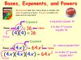 Bases, Exponents, and Powers PowerPoint PPT Presentation
