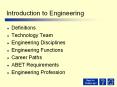 Introduction to Engineering PowerPoint PPT Presentation