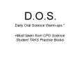 D.O.S. PowerPoint PPT Presentation