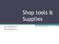 Shop tools PowerPoint PPT Presentation