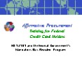 Affirmative Procurement Training for Federal        Credit Card Holders PowerPoint PPT Presentation